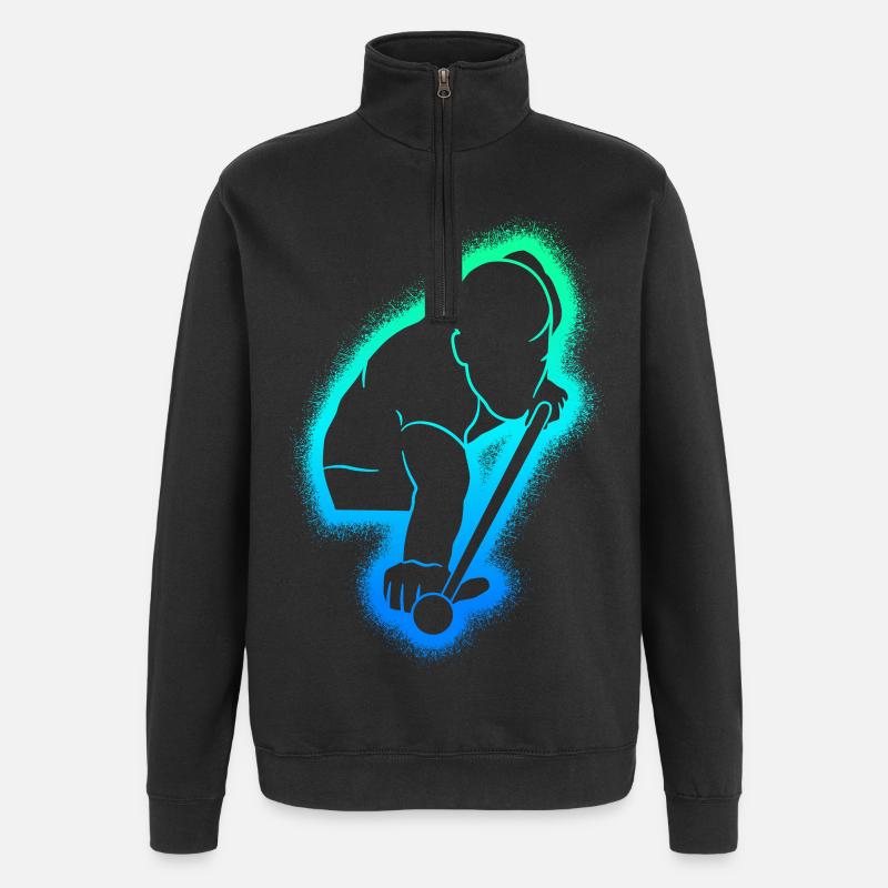Billard Billard Snooker Garçons Garçons - Sweat à zip 1/4 - noir