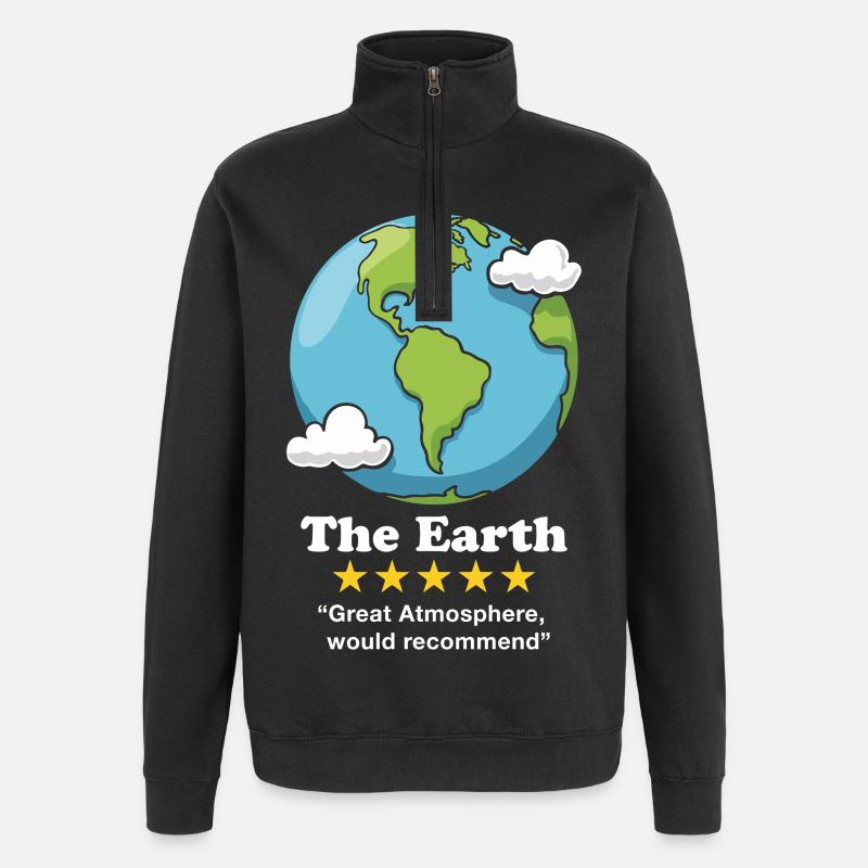 Die Erde - Quarter-Zip-Sweatshirt - Schwarz