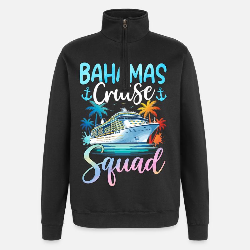 Équipe de croisière des Bahamas - Sweat à zip 1/4 - noir