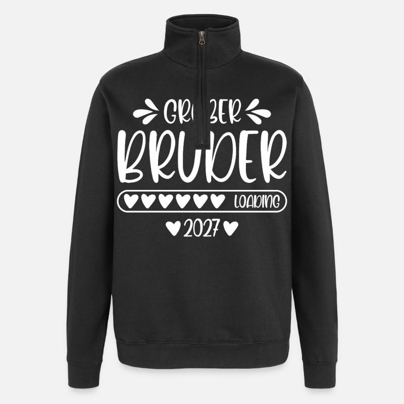 Großer Bruder 2027 loading - Quarter-Zip-Sweatshirt - Schwarz