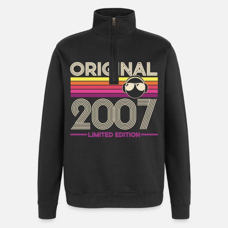Original 2007 Limited Edition Retro - Quarter-Zip-Sweatshirt - Schwarz