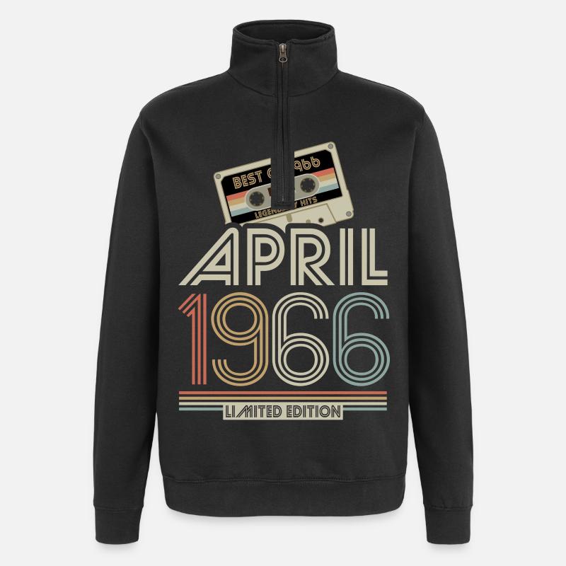 Meilleur d’avril 1966 Cassette | Édition limitée - Sweat à zip 1/4 - noir