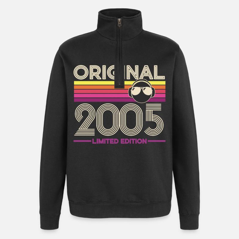 Originale Retro-Edition von 2005 - Quarter-Zip-Sweatshirt - Schwarz
