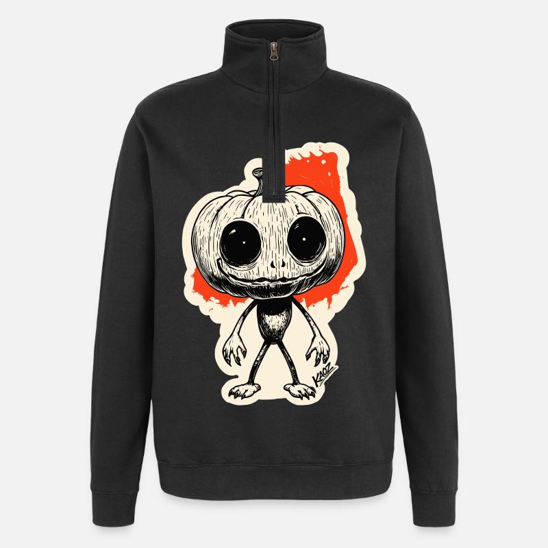 Citrouille Grimpeuse de la Nuit - Sweat à zip 1/4 - noir