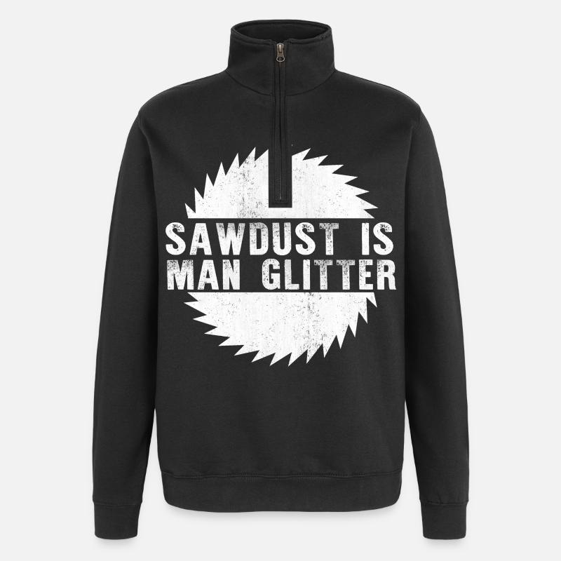 Sawdust Man Glitzerhemd - Quarter-Zip-Sweatshirt - Schwarz