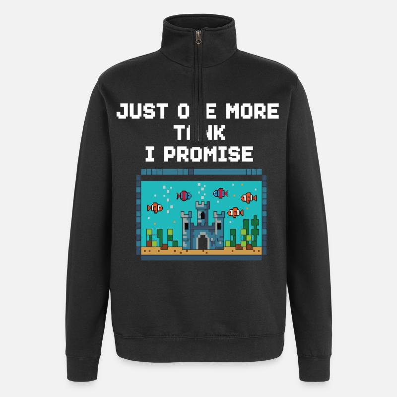 Diction du joueur d’aquarium - Sweat à zip 1/4 - noir