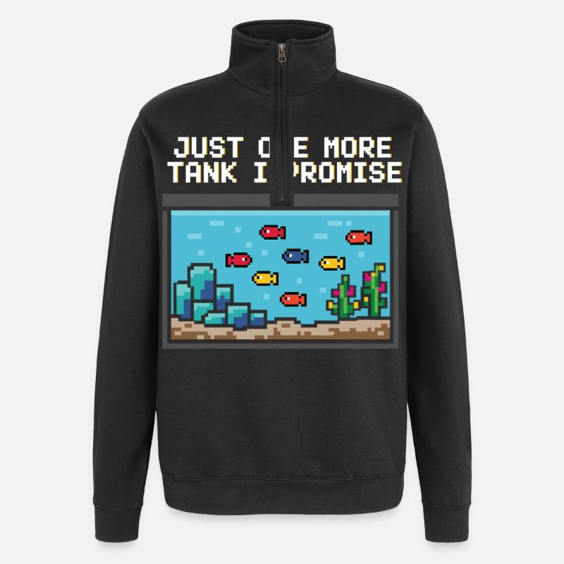 Diction du joueur d’aquarium - Sweat à zip 1/4 - noir