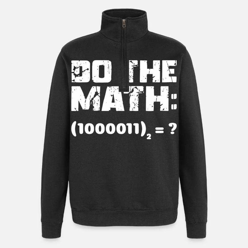 Do The Math Binärsystem - Quarter-Zip-Sweatshirt - Schwarz