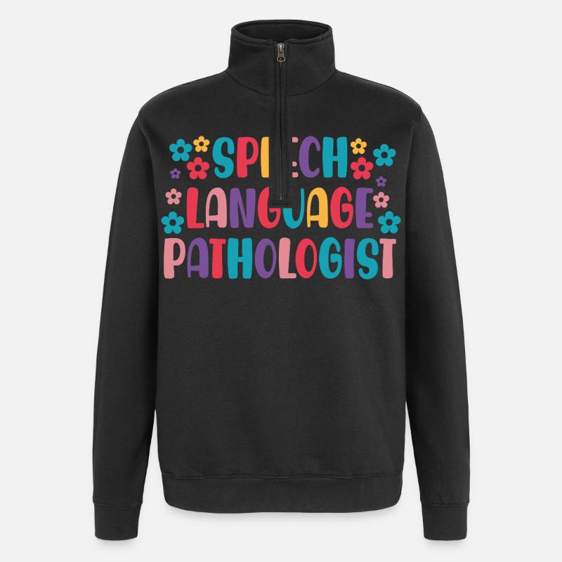 Speech Language Pathologist SLP - Quarter-Zip Sweatshirt - black