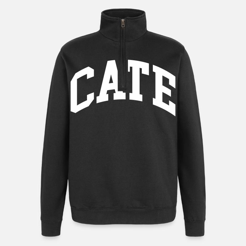 Cate - Sweat à zip 1/4 - noir