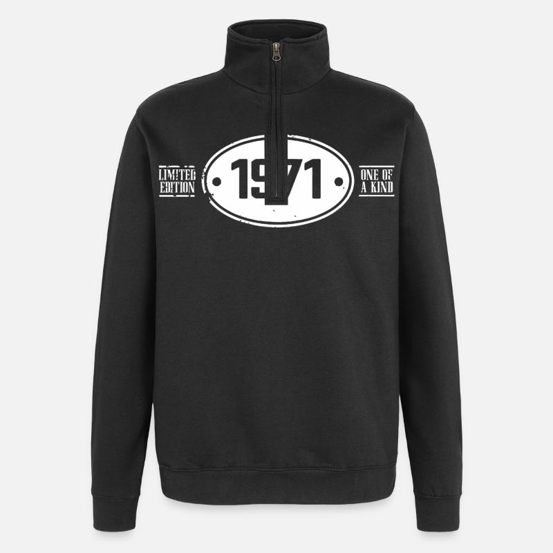 1971 Anniversaire 1971 - Sweat à zip 1/4 - noir
