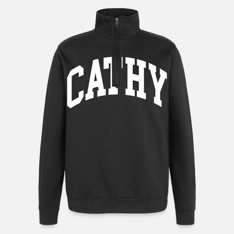 Cathy - Sweat à zip 1/4 - noir