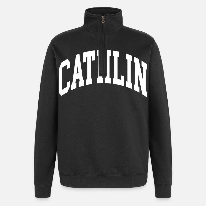 Cathlin - Quarter-Zip Sweatshirt - black