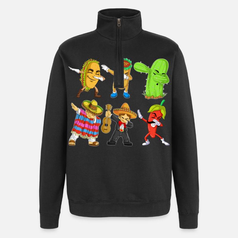 Cinco de Mayo Dab-Hemd - Quarter-Zip-Sweatshirt - Schwarz