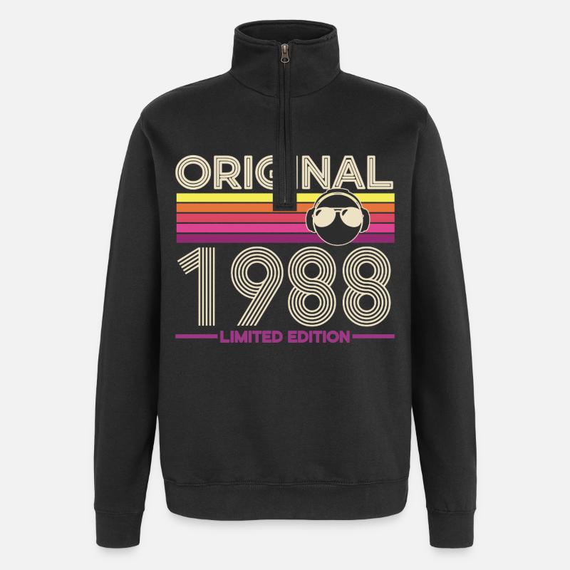 Original 1988 Rétro Édition - Sweat à zip 1/4 - noir