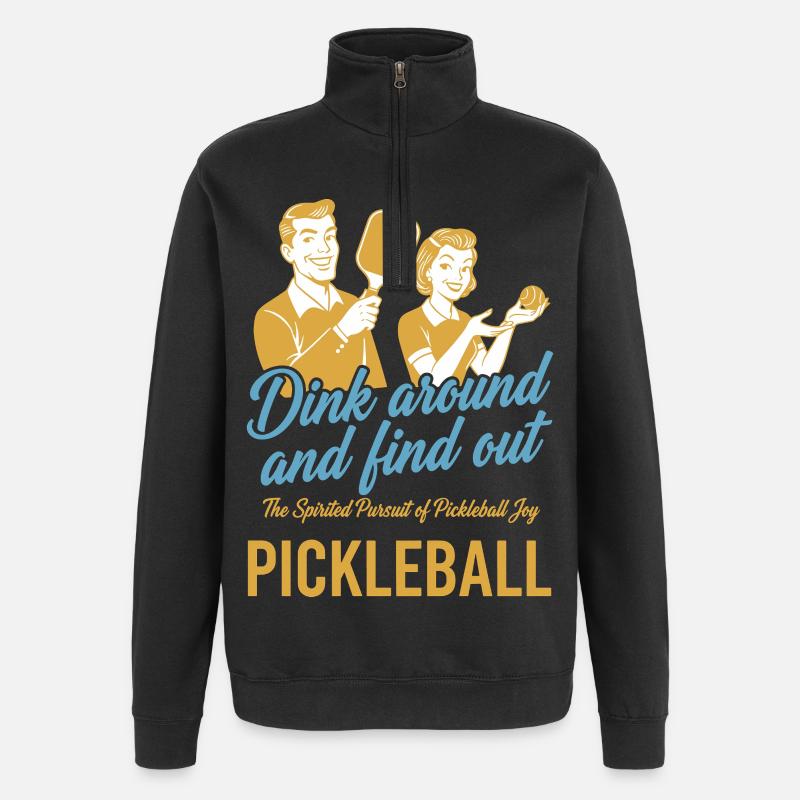 Pickleball S’amuse et découvre l’Amour Drôle - Sweat à zip 1/4 - noir