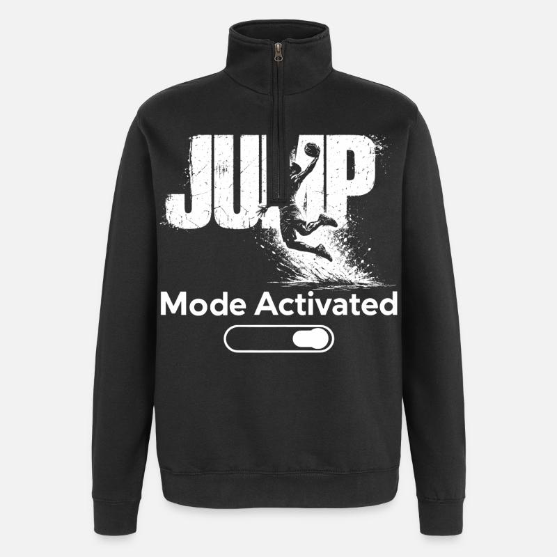Mode saut, t-shirt activé Basket-dunk - Sweat à zip 1/4 - noir