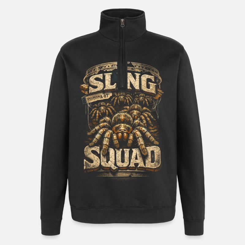 Tarantula Sling Squad - Sweatshirt med 1/4 lynlås - sort