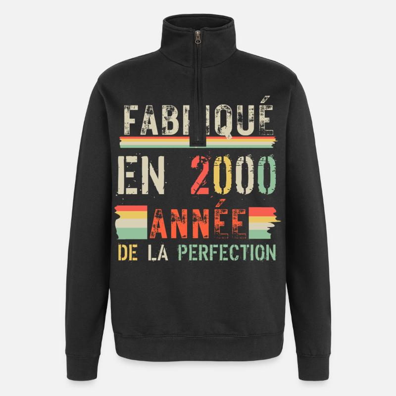Fabriqué en 2000 – Année de perfection - Sweat à zip 1/4 - noir