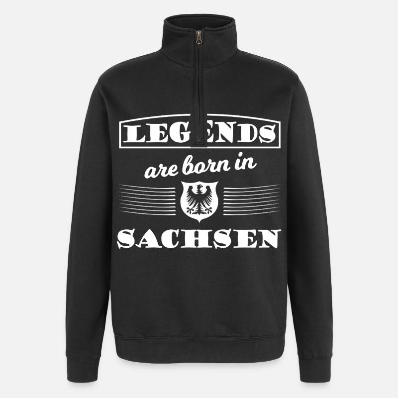 Legends from Saxony - Quarter-Zip Sweatshirt - black