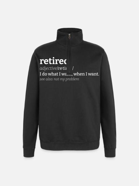 Retired Meaning Retired Definition - Quarter-Zip Sweatshirt - black