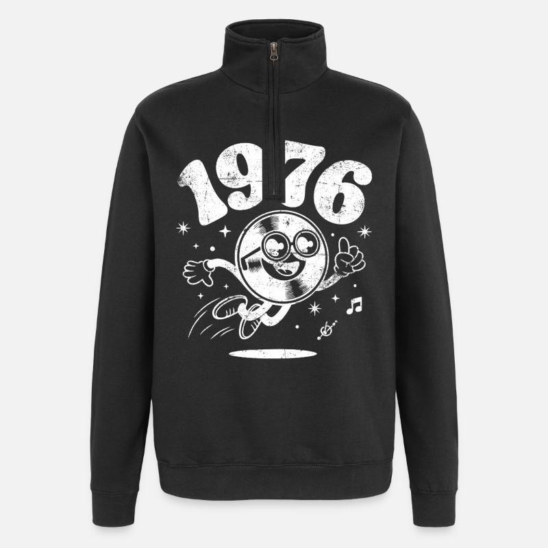 Millésime 1976 - Sweat à zip 1/4 - noir