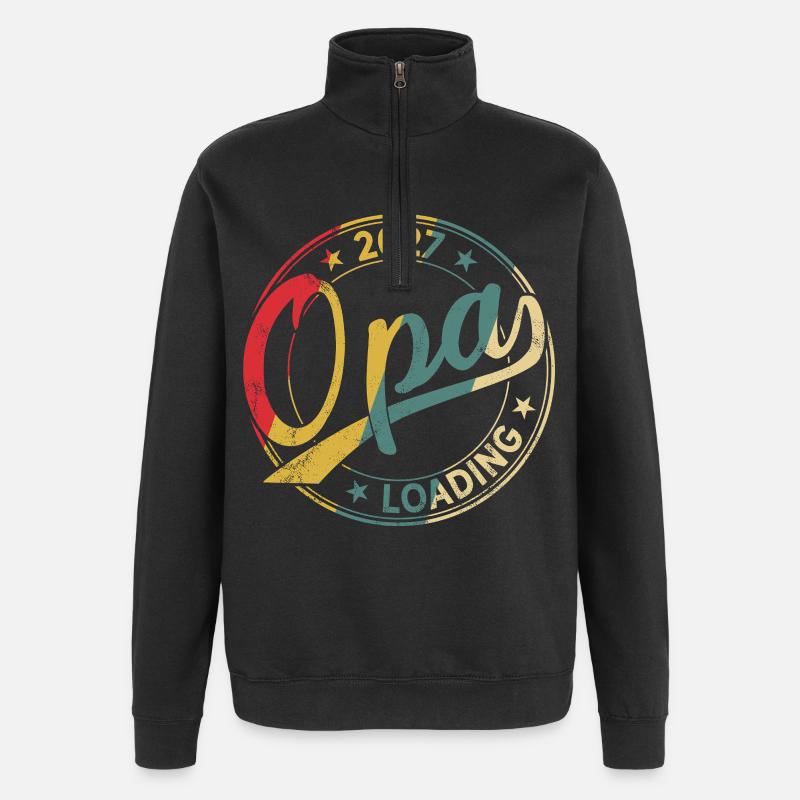 Opa 2027 Loading Werdender Opa 2027 - Quarter-Zip-Sweatshirt - Schwarz