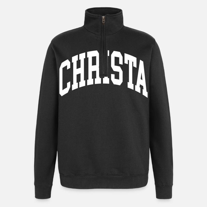 Christa - Quarter-Zip Sweatshirt - black