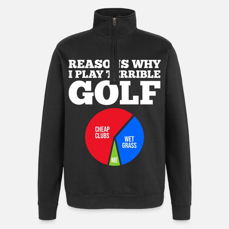 Reasons Why Golf Lover Golfer - Quarter-Zip Sweatshirt - black