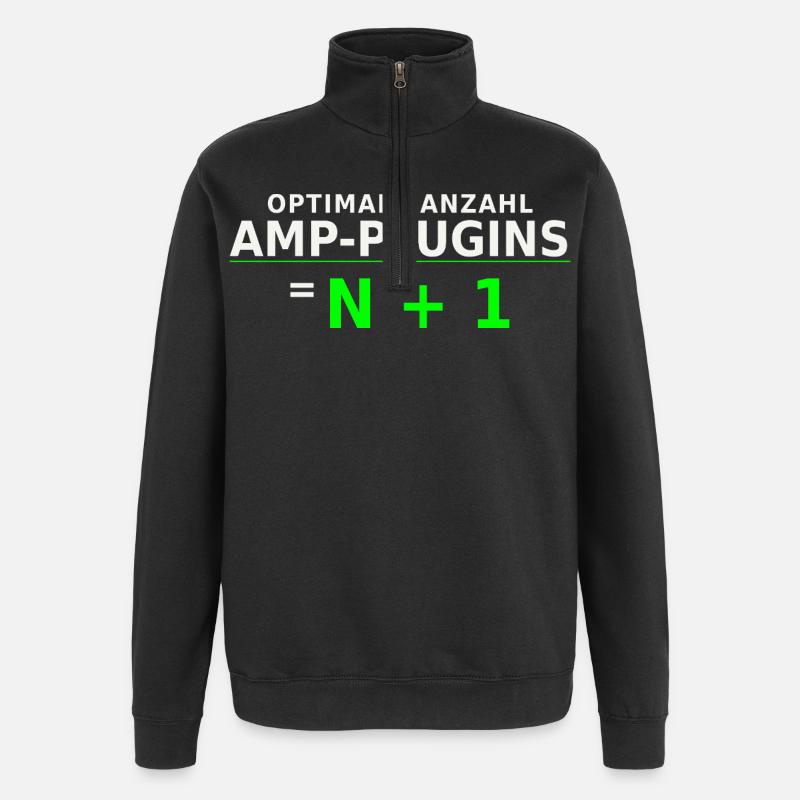 Optimale Anzahl Amp-Plugins = N + 1 - Quarter-Zip-Sweatshirt - Schwarz