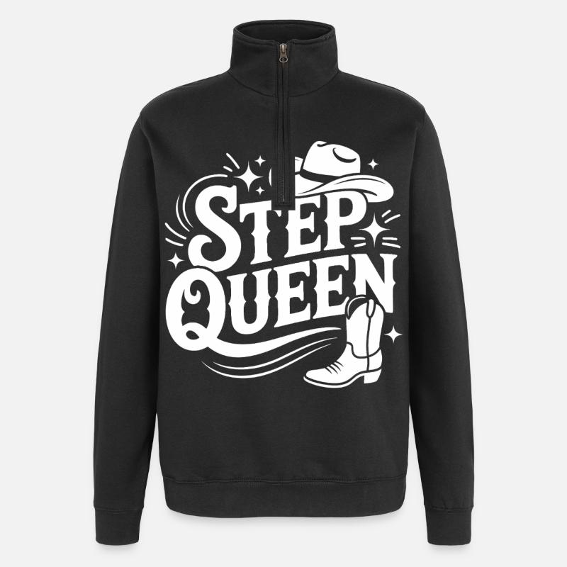 Step Queen Line Dance Western - Quarter-Zip Sweatshirt - black
