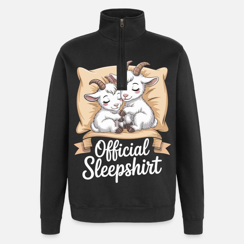Sovskjorta Getpresentkvällsoutfit - Tröja med 1/4-dragkedja - svart