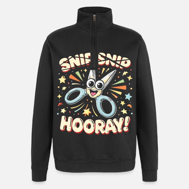 Vasektomie - Quarter-Zip-Sweatshirt - Schwarz