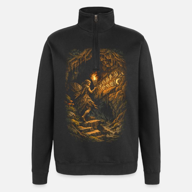 Fairycore Fairy Gothic - Quarter-Zip Sweatshirt - black