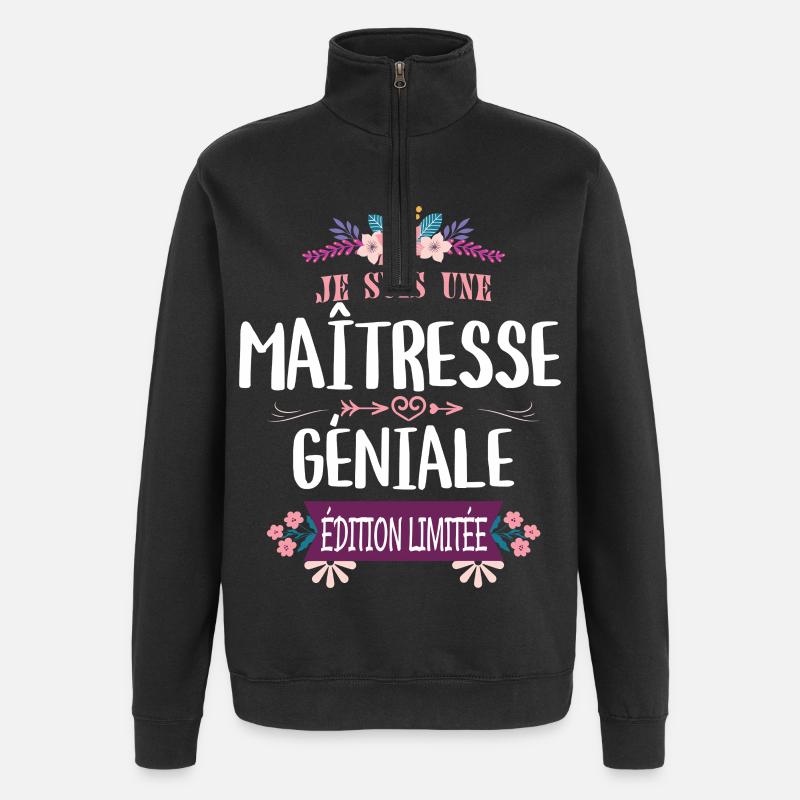 Maîtresse Géniale Édition Limitée - Sweat à zip 1/4 - noir