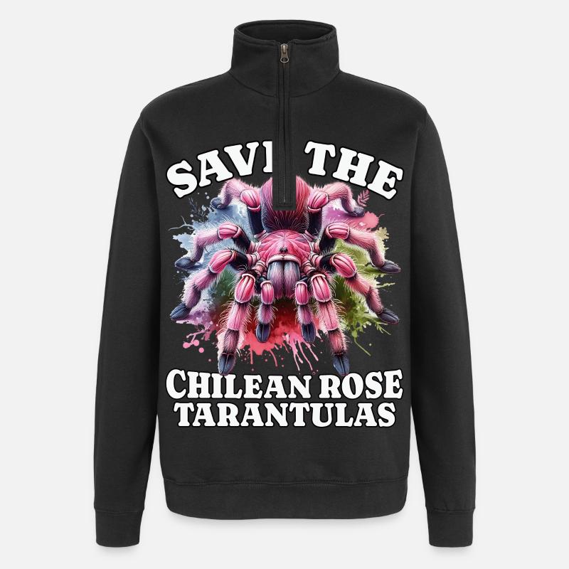 Save Chile Tarantula - Quarter-Zip Sweatshirt - black