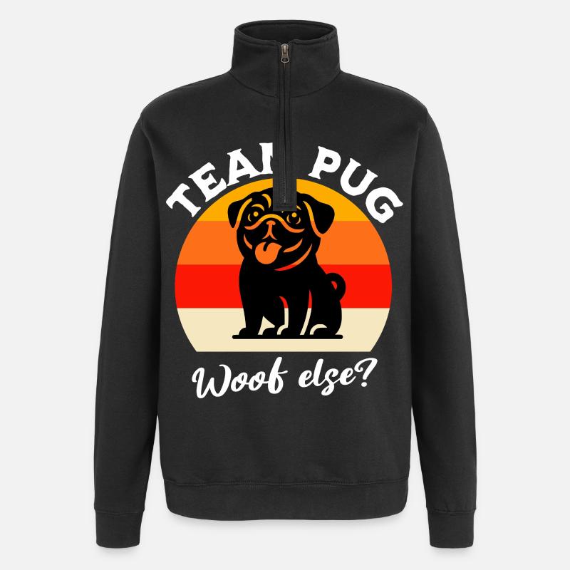 Team Mops - Quarter-Zip-Sweatshirt - Schwarz