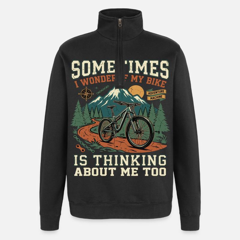 Aventure VTT à Spruch - Sweat à zip 1/4 - noir