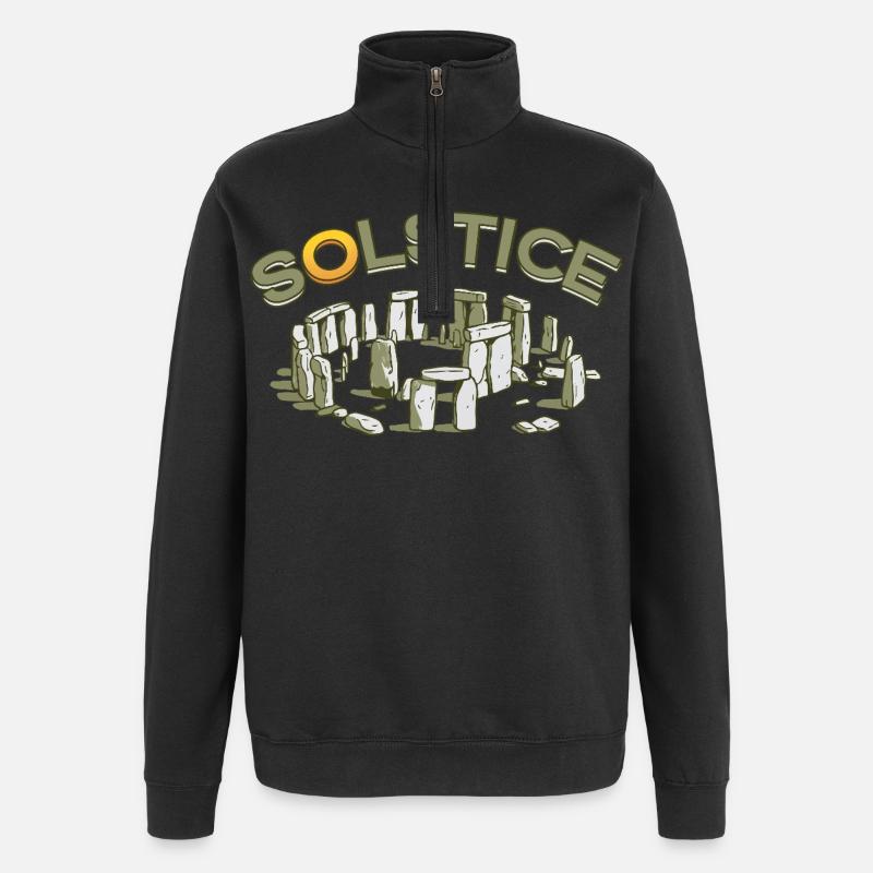 Litha Pagan Summer Solstice Midsummer Midsommar - Quarter-Zip Sweatshirt - black