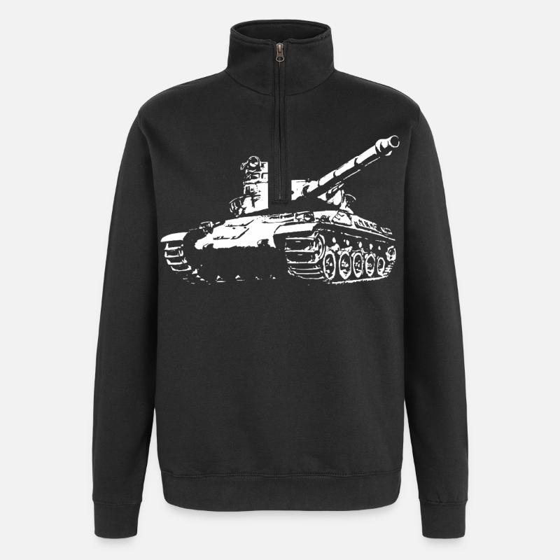 AMX 30 white - Quarter-Zip Sweatshirt - black
