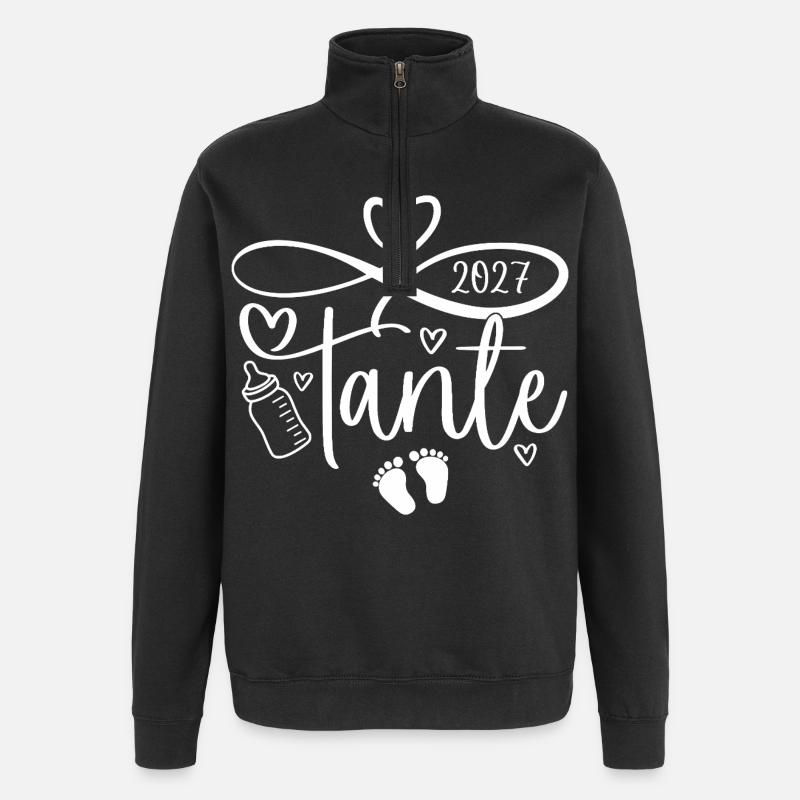Aunt 2027 - Quarter-Zip Sweatshirt - black