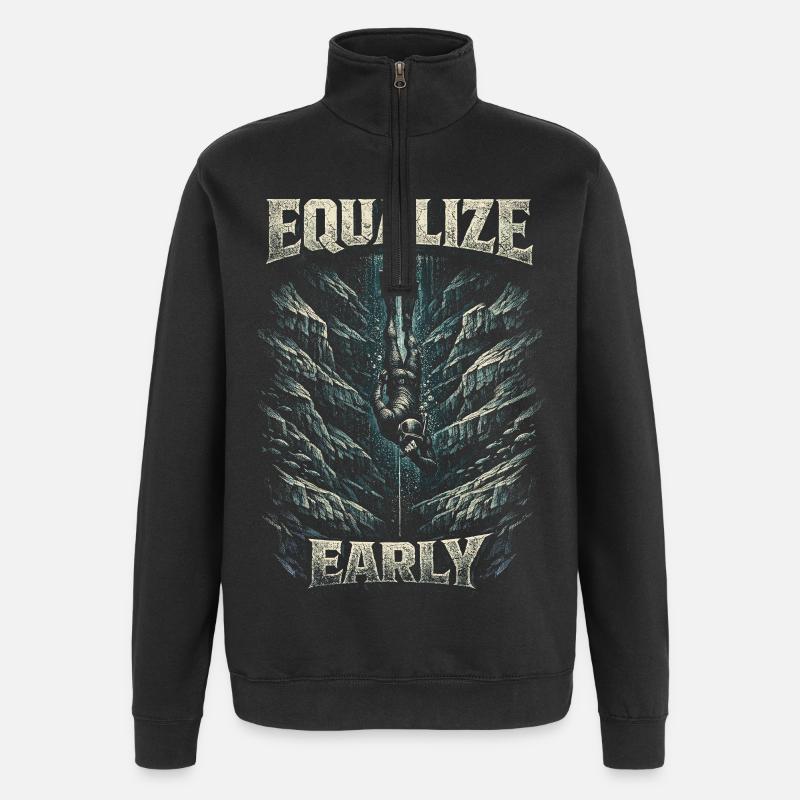 Apnée libre Égalisation précoce - Sweat à zip 1/4 - noir