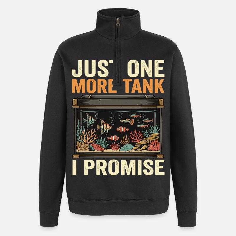 Aquarium Fish Saying Gift Funny - Quarter-Zip Sweatshirt - black