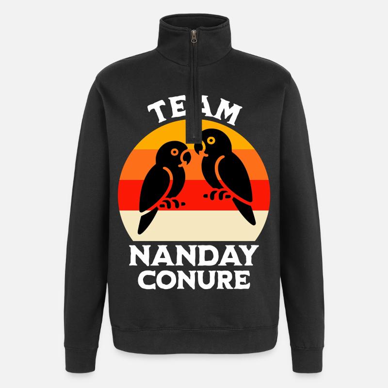 Équipe Nandays Paraqueet - Sweat à zip 1/4 - noir