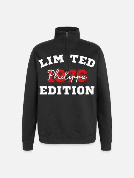 Limited 1976 Philippe Edition - Quarter-Zip Sweatshirt - black