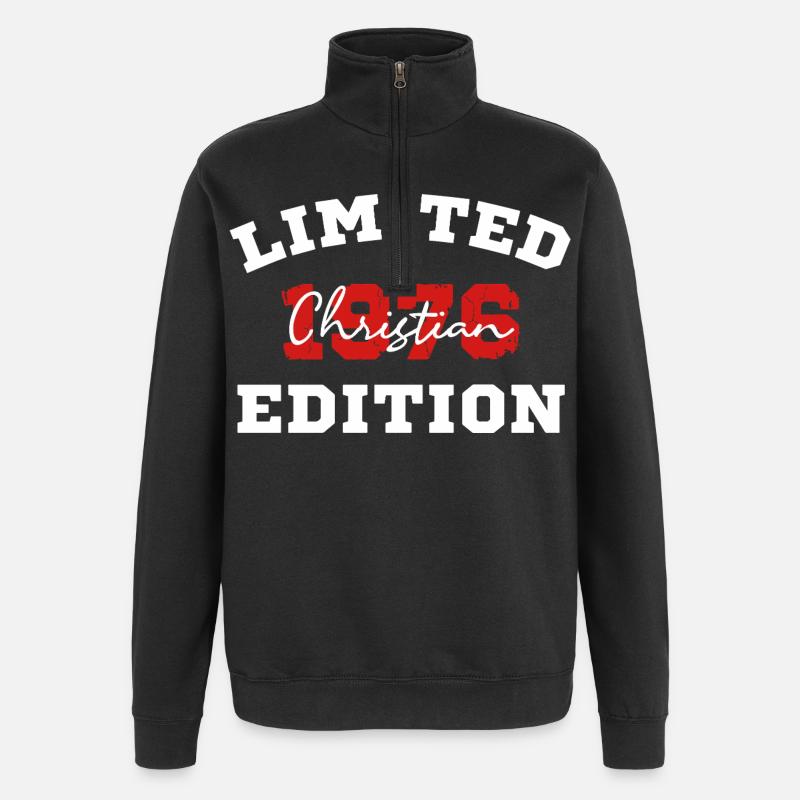 Édition chrétienne limitée 1976 - Sweat à zip 1/4 - noir