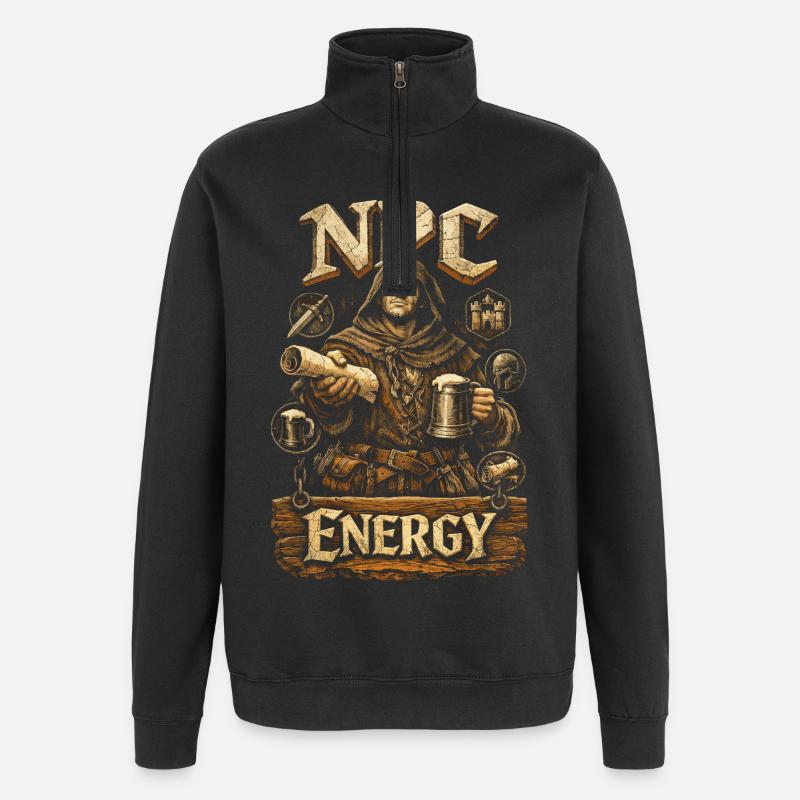 Festival Médiéval Marché Médiéval Énergie - Sweat à zip 1/4 - noir