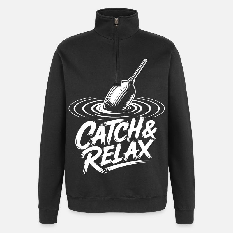 Catch & Relax - Quarter-Zip Sweatshirt - black