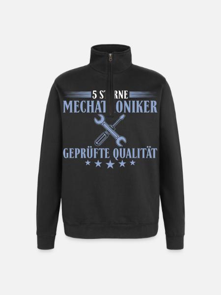 5 Sterne Mechatroniker – Profi Autoschrauber - Quarter-Zip-Sweatshirt - Schwarz