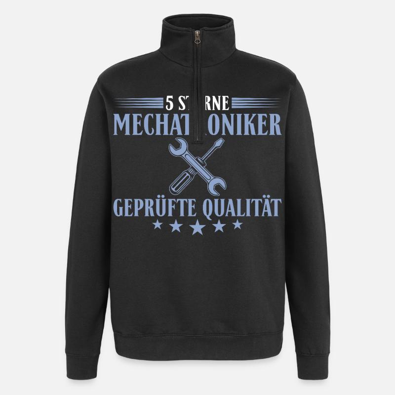5 Sterne Mechatroniker – Profi Autoschrauber - Quarter-Zip-Sweatshirt - Schwarz